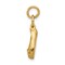 14K Yellow Gold 3D Ballet Slippers Charm Ballerina Jewerly 20mm x 7mm